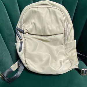 Mini Olive Green backpack w/ 2 (mini) cup holders on the side